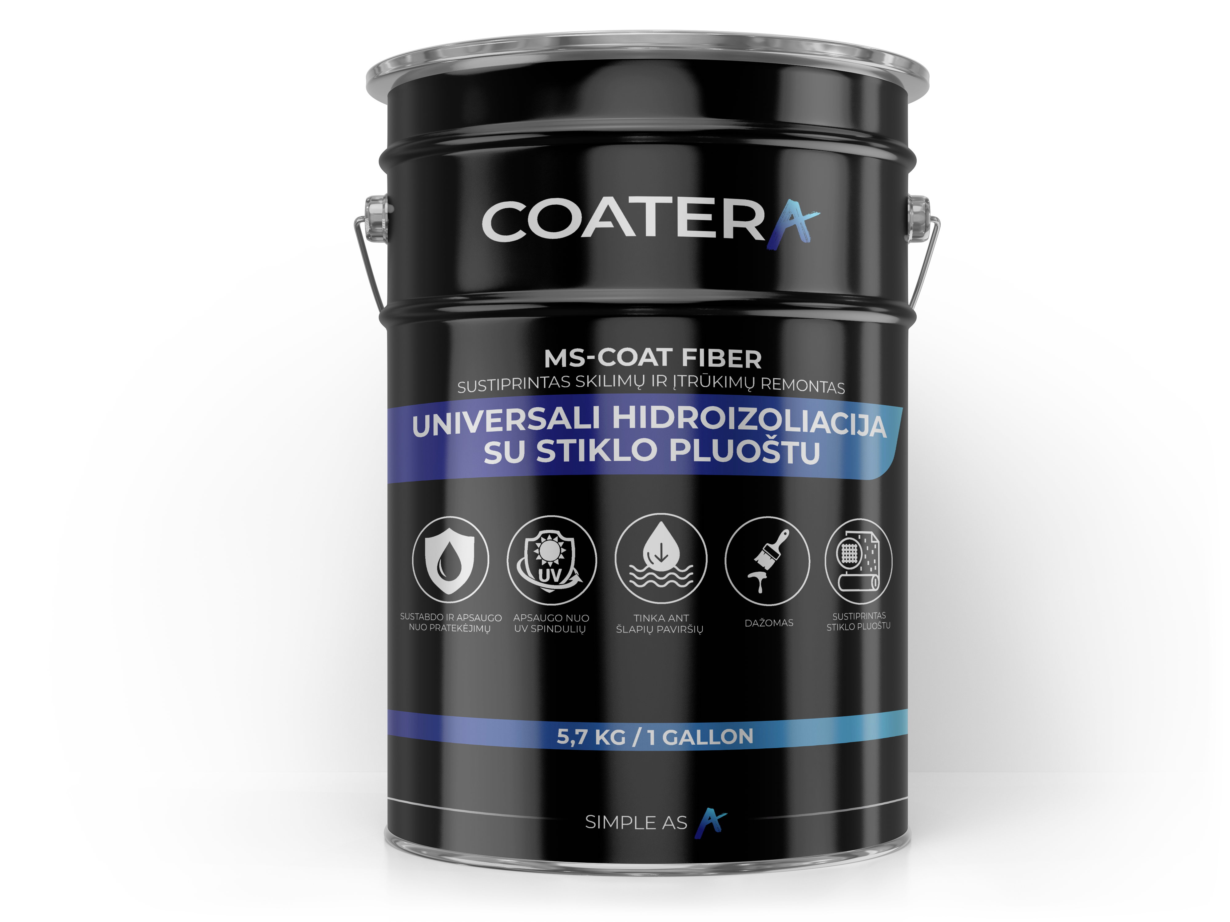 MS-COAT FIBER Universali hidroizoliacija su stiklo pluoštu