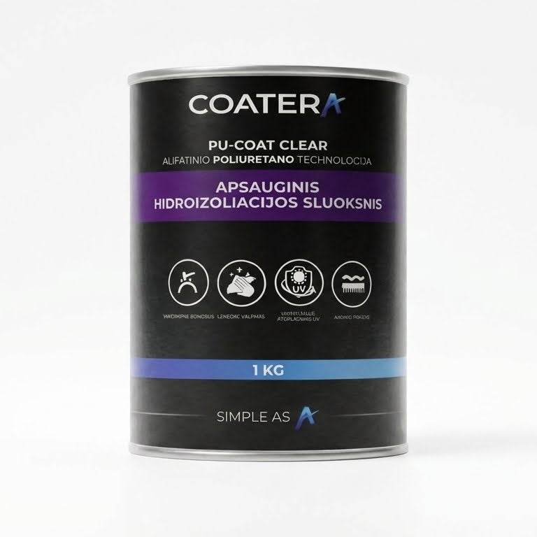 PU-COAT CLEAR transparent waterproofing for tiles