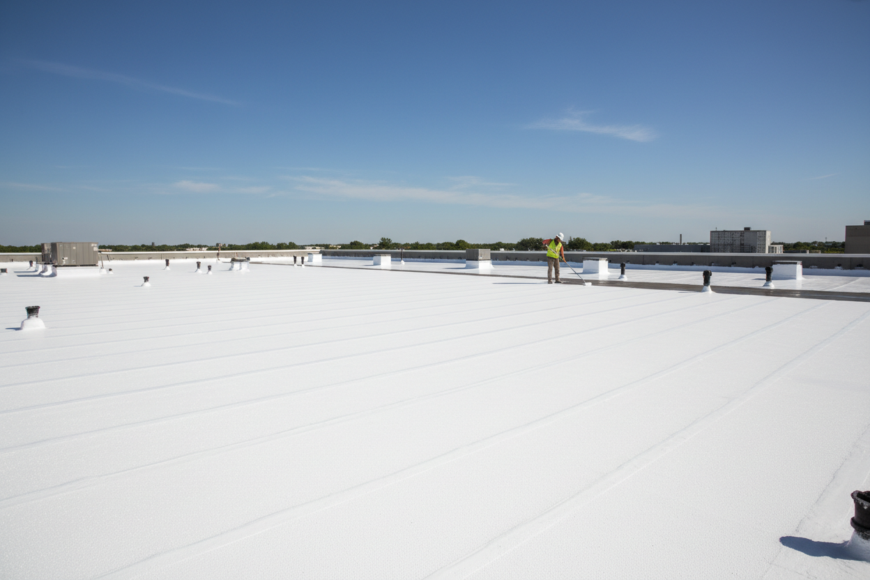 ROOF-COAT FIBER Silicone roof waterproofing reinforced with fiberglass