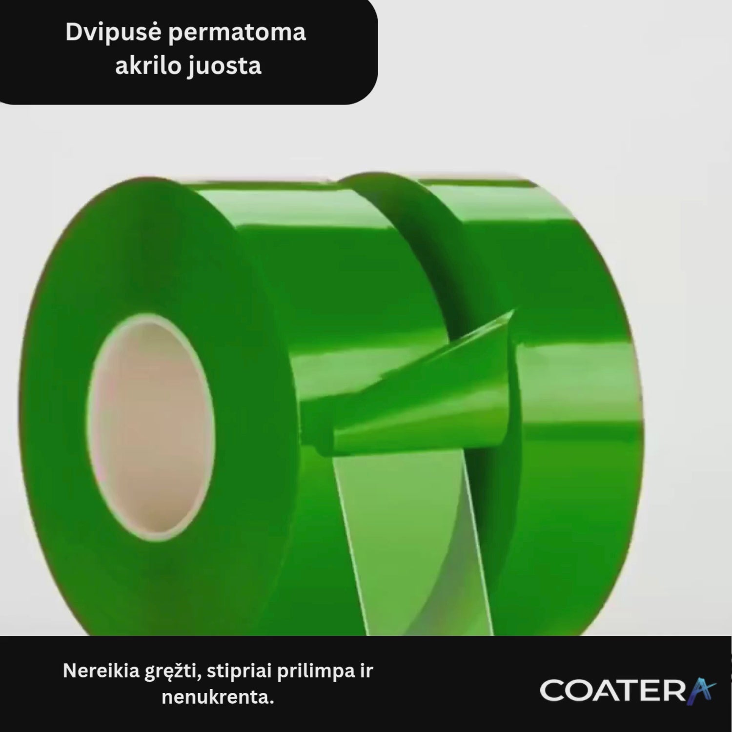 Dvipusė permatoma akrilo juosta